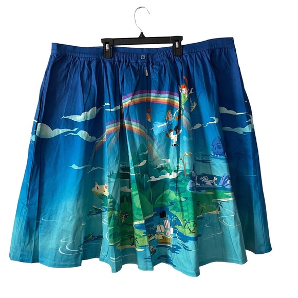 Disney Blue A-Line Skirt with Rainbow Design - Picture 12 of 15